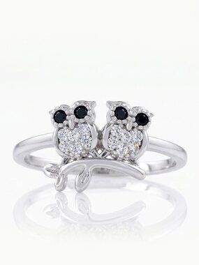 Owl Ring, 925 Sterling Silver Charmed Aroma Size 7